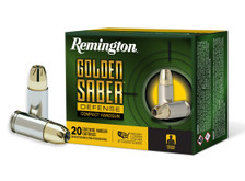 Remington 9mm Ammunition Golden Saber Defense Compact Handgun GSC9MMBN 124 Grain Brass Jacketed Hollow Point 20 Rounds