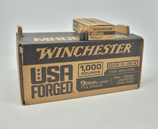 Winchester 9mm Ammunition USA Forged WIN9SK Steel Case 115 Grain Full Metal Jacket 1000 Rounds