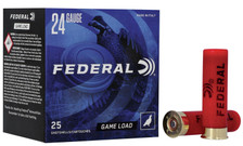 Federal 24 Gauge Ammunition Game Load FN1248CASE #8 Shot 2-1/2" 11/16oz 1280fps CASE 250 Rounds