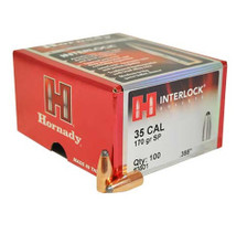 Hornady 35 Cal (.355 Dia) Reloading Bullets H3501 170 Grain Interlock Soft Point 100 Pieces