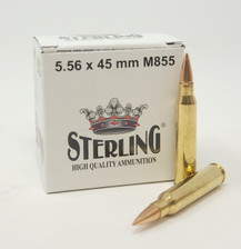 Sterling 5.56x45mm NATO Ammunition M855 Penetrator STRLG556M855 62 Grain Steel Core Full Metal Jacket PACK 300 Rounds