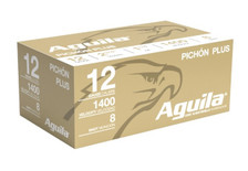 Aguila 12 Gauge Ammunition Pichon Plus 1CHB1296 2-3/4" #8 Shot 1-1/4oz 1400fps CASE 250 Rounds