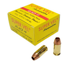 Super Vel 45 Auto +P Ammunition SVEL45ACPPSCHP20 160 Grain Solid Copper Hollow Point 20 Rounds