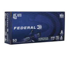 Federal 45 Auto Ammunition Syntech Defense S45SJT2 205 Grain Syntech Semi-Jacketed Hollow Point 50 Rounds