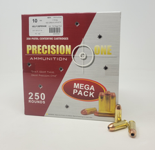 Precision One 10mm Ammunition Self Defense PONE102 180 Grain XTP Jacketed Hollow Point Mega Pack 250 Rounds