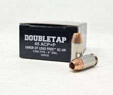 DoubleTap 9mm +P Ammunition Lead Free 9MM124X 124 Grain Solid