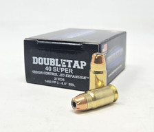 DoubleTap 40 Super Ammunition Controlled Expansion 40S180CE 180 Grain Jacketed Hollow Point 20 Rounds