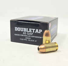 DoubleTap 45 GAP Ammunition Controlled Expansion 45G185CE 185 Grain Jacketed Hollow Point 20 Rounds