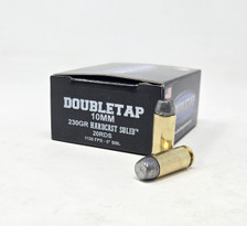 DoubleTap 10mm Ammunition Hardcast Solid 10MM230HC 230 Grain Wide Flat Nose Gas Check 20 Rounds