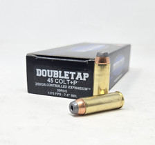 DoubleTap 45 Colt +P Ammunition Controlled Expansion 45P250CE20 250 Grain Semi-Jacketed Hollow Point 20 Rounds