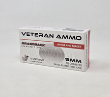 Hyperion Veteran Ammo 9mm Ammunition Brass Plated Steel Case HMBX9115BPSTEEL 115 Grain 50 Rounds