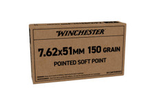 Winchester 7.62x51mm NATO Ammunition SG76251P 150 Grain Pointed Soft Point 20 Rounds