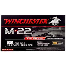 Winchester 22LR M22 40 gr Black Copper Plated Round Nose CASE 1600 Rounds