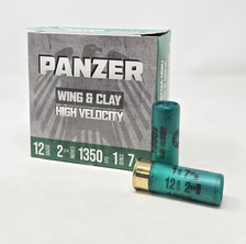 Panzer 12 Gauge Ammunition Wing & Clay High Velocity PAWC1275SHVCASE 2-3/4" #7.5 Shot 1oz 1350fps CASE 250 Rounds
