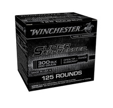 Winchester 300 AAC Blackout Ammunition Super Suppressed SUP300BLK2 200 Grain Open Tip Subsonic 125 Rounds