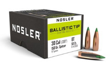Nosler 30 Cal (.308 Dia) Reloading Bullets NOS30150 150 Grain Ballistic Tip Hunting 50 Pieces
