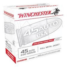 Winchester 45 Auto Range Pack USA45W 230gr FMJ 200 rounds