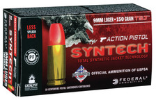 Federal 9mm American Eagle Syntech Ammunition AE9SJAP1 150 Grain Flat Nose Synthetic Jacket 50 rounds