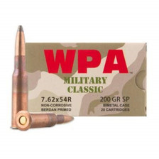 Wolf 7.62x54R Ammunition Military Classic 200 Grain Soft Point 20 rounds