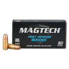 Magtech 9mm First Defense Ammunition 147 Grain Bonded Jacketed Hollow Point MT9BONC 50 rounds