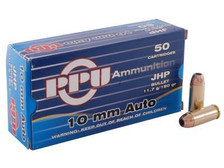 Prvi PPU 10mm Auto Ammunition 180 Grain Jacketed Hollow Point 50 Rounds