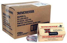Winchester 22LR Ammunition Wooden Box 22LR500WB 36 Grain Hollow Point 500 rounds