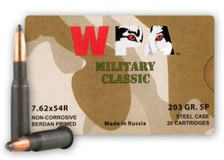 Wolf 7.62x54R Ammunition Military Classic 203 Grain Soft Point 20 rounds