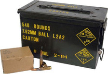 Malaysian 7.62x51mm NATO Ammunition Surplus 146 Grain Full Metal Jacket in Ammo Can 540 rounds