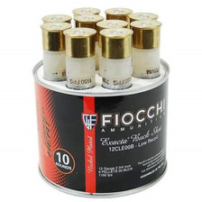 Fiocchi 12 Gauge Ammunition Low Recoil 2-3/4" 00 Buckshot 9 Nickel Plated Pellets Canned Heat 1150fps 10 rounds