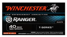 Winchester 40 S&W Ranger RA40TA 165 gr JHP 50 rounds