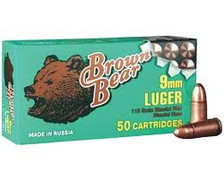 Brown Bear 9mm Luger 115 gr FMJ AA919RFMJ 50 rounds