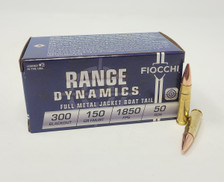 Fiocchi 300 AAC Blackout Ammunition FI300BLKC 150 Grain Full Metal Jacket Boat Tail 50 rounds