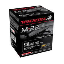 Winchester 22LR M22 40 Grain Black Copper Plated Round Nose CASE 2,000 rounds