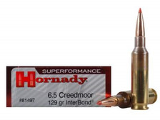 Hornady 6.5 Creedmoor Ammunition Superformance H81497 129 Grain Interbond 20 rounds
