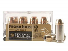 Federal 40 S&W Ammunition Hydra-Shok PD40HS4H 135 Grain Jacketed Hollow Point 20 rounds