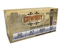 Fiocchi 32 S&W Long Cowboy Action Ammunition FI32SWLL 97 Grain Lead Round Nose 50 rounds