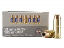 Corbon 10mm Auto Ammunition 165 Grain Jacketed Hollow Point 20 rounds