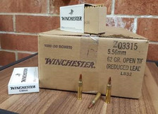 Winchester 5.56x45mm NATO FBI Training Ammunition Q3315 62 Grain Open Tip Lead Free Primer CASE 1,000 rounds