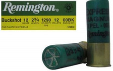 Remington 12 Gauge Ammunition 12SB00 2-3/4" 00 Buck 12 Pellet 1290fps 5 rounds