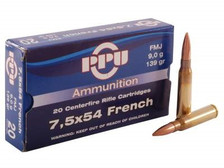 Prvi PPU 7.5x54mm French MAS PP71 Ammunition 139 Grain Full Metal Jacket 20 Rounds