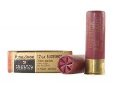 Federal 12 Gauge Ammunition Vital-Shok P158000 3" Buffered 000 Copper Plated Buckshot 10 Pellets 1225fps 5 rounds