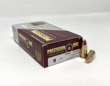 Precision One 9mm Ammunition REMAN Competition 124 Grain Full Metal Jacket 50 rounds