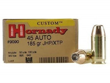 Hornady 45 Auto Custom H9090 185 Grain XTP Jacketed Hollow Point 20 rounds