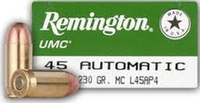 Remington 45ACP Ammunition L45AP4 230 Grain Full Metal Jacket Case of 500 Rounds