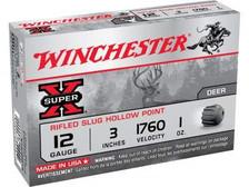 Winchester 12 Gauge Ammunition Super-X X123RS15 3" Rifled Slug 1oz 1760fps 5 rounds