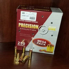 Precision One 45 Colt Ammunition 250 Grain Full Metal Jacket CB 250 rounds