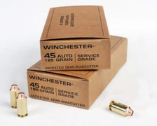 Winchester 45 Auto Ammunition Service Grade SG45SWC 185 Grain Jacketed Semi-Wadcutter 50 rounds