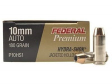 Federal 10mm Ammunition Hydra-Shok P10HS1 180 Grain Jacketed Hollow Point 20 rounds