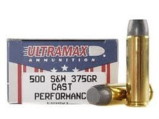 Ultramax 500 S&W Magnum U500SW2 440gr Cast Lead Flat Nose 20 rounds