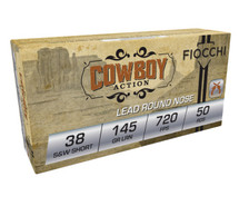 Fiocchi 38 S&W Short Ammunition Cowboy Action FI38SWSHL 145 Grain Lead Round Nose 50 rounds